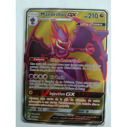 Carte Pokémon Française Gx Full Art 230 /236 Mandrillon Harmonie Des Esprits