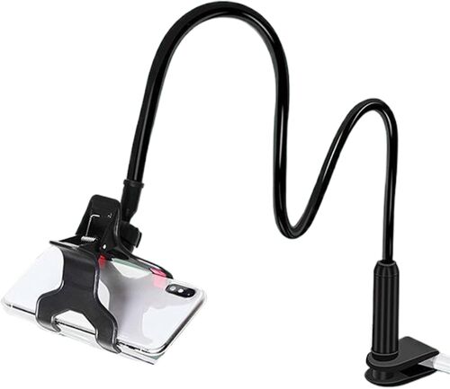 Support De Téléphone Pliable Pour Lit | Support De Téléphone Pliable À Col De Cygne Pour Bureau, Tête De Lit, Lit, Chevet, Bras Long Pliable