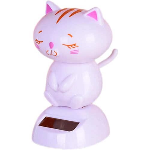 Figurine de chat dansant à énergie solaire, décoration d'intérieur de tableau de bord de voiture, figurine de danseur à énergie solaire