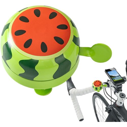 Clochettes Mignonnes Pour Femmes, Roue De Vélo, Sonnettes De Vélo De Plage Pastèque, Joli Dispositif D'avertissement Pour Guidon, Petite Taille, Pour Femmes Et Adolescentes
