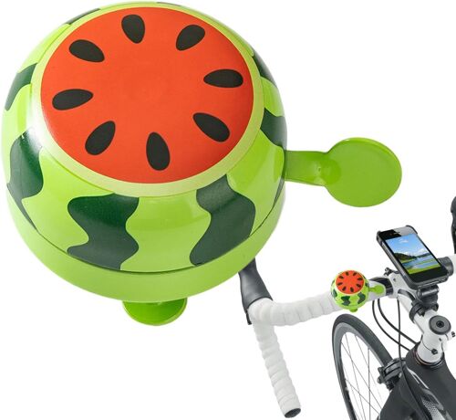 Clochettes Mignonnes Pour Femmes, Roue De Vélo, Sonnettes De Vélo De Plage Pastèque, Joli Dispositif D'avertissement Pour Guidon, Petite Taille, Pour Femmes Et Adolescentes