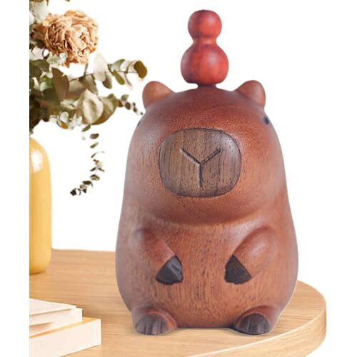 Figurines De Capybara En Bois, Petites Sculptures De Capybara En Bois Pour Table, Statue D'art Faite À La Main Pour Table À Manger, Bureau, Chambre Et Bibliothèque-Yunong