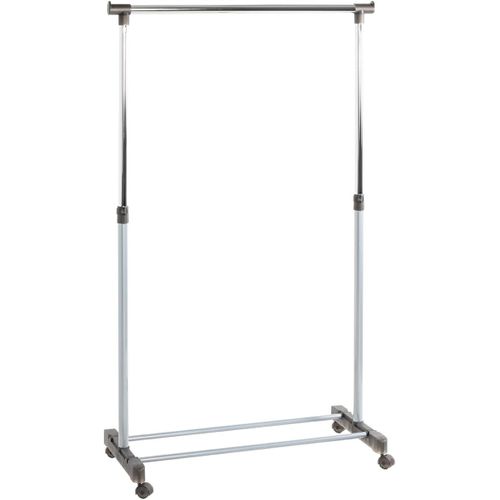 Ytseazn-Portant Alu,Chromé,Gris,Plastique,Métal Dim.:L 90cmxh 95-170cmxp 43cm,Style:Modern