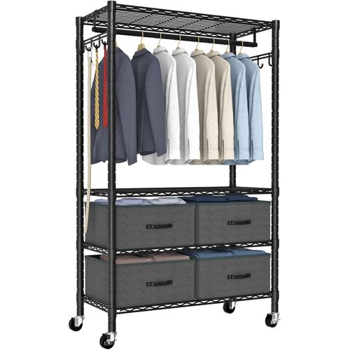 Ytseazn-Portant À Vêtements Avec 4 Tiroirs