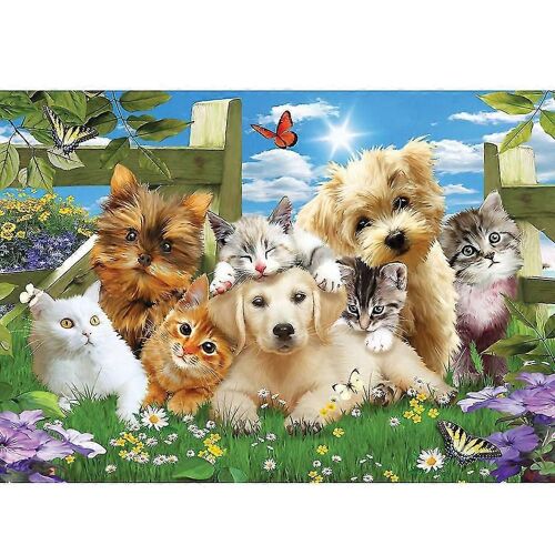 Lovely Dog For Cat Diy 5d Full Drill Diamond Paint Brodery For Cross Stitch K