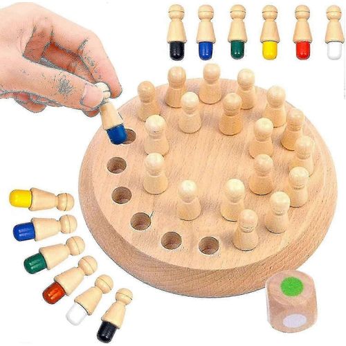 Memory Match Stick Chess, Jeux en bois, Échecs à mémoire en bois, Memory Chess Wood, Memory Chess Learning Toy, Memory Chess, Memory Chess, Portable Chess