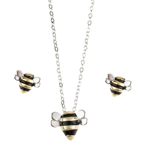 Abeille Miel Animal Boucles D'oreilles Collier Insecte Boucles D'oreilles Abeille Jaune Boucles D'oreilles