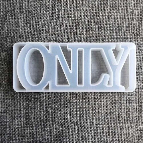 3d Uniquement Mot En Forme De Moules En Silicone Moule En Résine Époxy Bricolage Artisanat Moule Antiadhésif