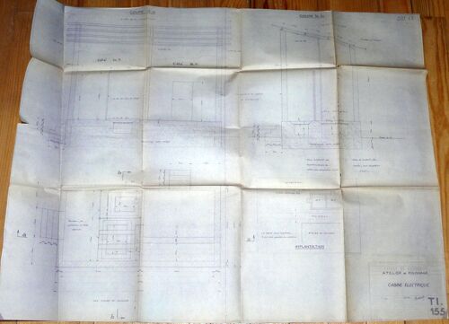Forges De Gueugnon, Plan De La Cabine Électrique De L'atelier De Polissage 24 Mars 1953