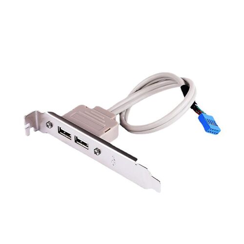 9 broches 2 ports USB 2.0 femelle panneau arrière connecteur adaptateur de câble longueur 30cm