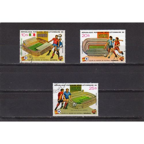 Timbres De Poste Aérienne De La République De Guinée (Coupe Du Monde De Football Espana82)