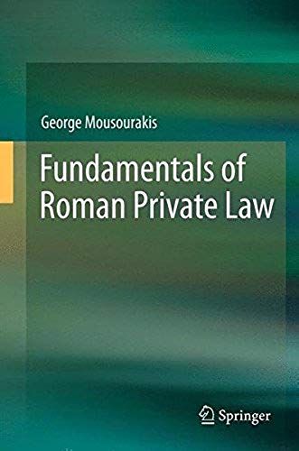 Fundamentals Of Roman Private Law