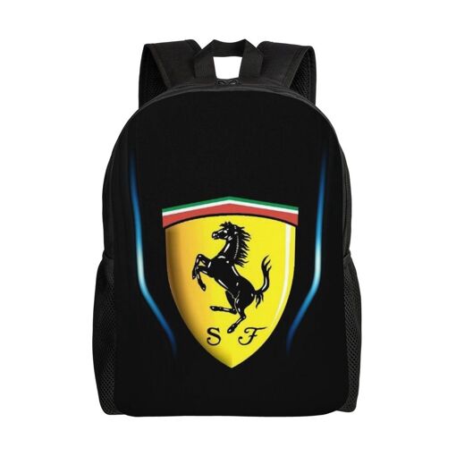 Sac à Dos Ferrari Maranello Authentique - Taille Moyenne Gris - Neuf Sans étiquettes