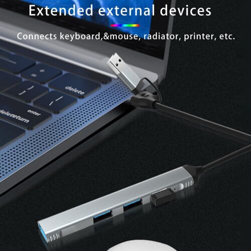 Hub USB multifonctionnel 4 en 1, sans pilote, haute vitesse, 5Gbps, USB 3.0 2.0, Multiport, Station d'accueil pour ordinateur portable