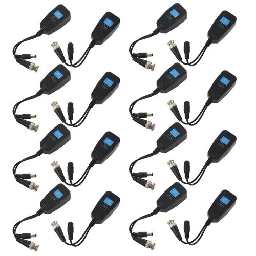 Balun vidéo passif de HD-CVI/TVI/AHD avec le connecteur d'alimentation et l'émetteur de données de RJ45 CAT5 8 paires