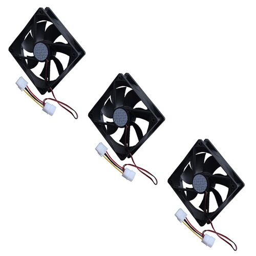 Ventilateur De Refroidissement De Boîtier D'ordinateur, Roulement À Manchon, 120mm X 25mm, Dc 24v, 4 Broches, 3 Pièces