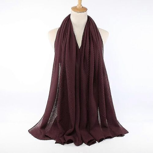 Evago Nouveau Hoofddoek Moslima Coton Lin Écharpe Femmes Twill Tête Foulards Crinkle Hijab Chapeau Africain Femme Coiffe Islamique Turban-Hijab 19 Foulard-Adulte-Femme