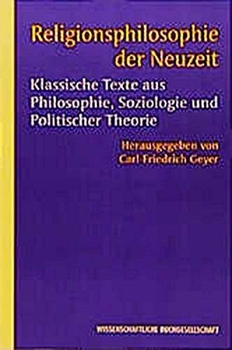 Religionsphilosophie Der Neuzeit