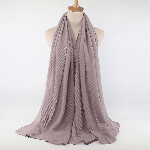 Evago Nouveau Hoofddoek Moslima Coton Lin Écharpe Femmes Twill Tête Foulards Crinkle Hijab Chapeau Africain Femme Coiffe Islamique Turban-8 Chapeau De Turban-Adulte-Femelle