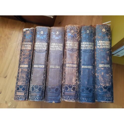 7 Volumes Nouveau Larousse Illustré Et 6 Volumes Larousse Mensuel Illustré 1907.1925