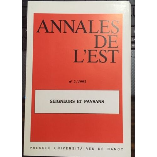 N°2/1993 Seigneurs Et Paysans