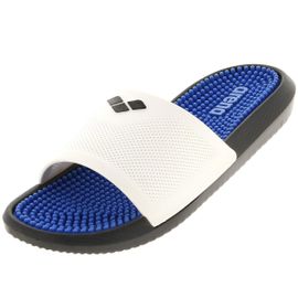 Claquettes Mules Arena Marco Box Xhite Cyan Blk Bleu Moyen 72498