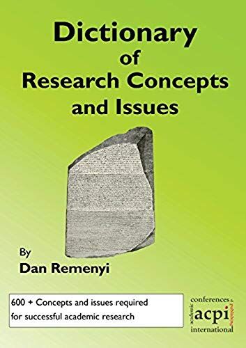 A Dictionary Of Research Terms And Issues