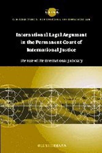 International Legal Argument In The Permanent Court Of International Justice