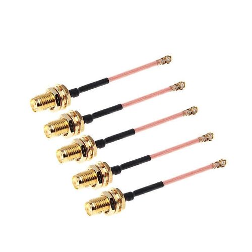 5cm RG178 Câble d'Extension Plaqué Or RF Droite SMA Femelle Jack vers IPEX 5 Pcs