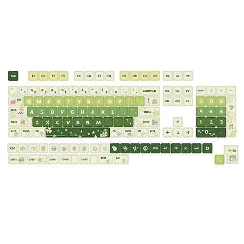 133 Touches PBT Keycaps XDA Profile DyeSub Personnalisé Vert Clair Keycap Pour MX Commutateurs Clavier Mécanique
