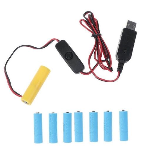 Câble d'alimentation universel QC3.0 USB vers 5V 6V 7.5V 9V 12V LR6 AA Batterie Eliminator