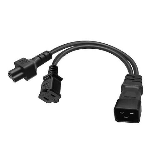 Connecteur C20 à C5 + 1-15R à 3 broches Cordon adaptateur Fil de convertisseur mâle à femelle