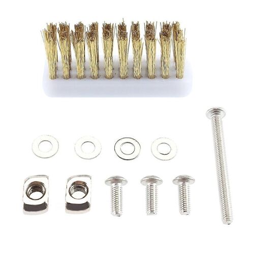 Buse de brosse à dents en fil de cuivre pour accessoires d'imprimante 3D Voron 2.4 Extrudeuse Outil de nettoyage de lit chaud Poignée de brosse en cuivre
