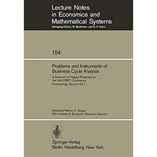 Problems And Instruments Of Business Cycle Analysis