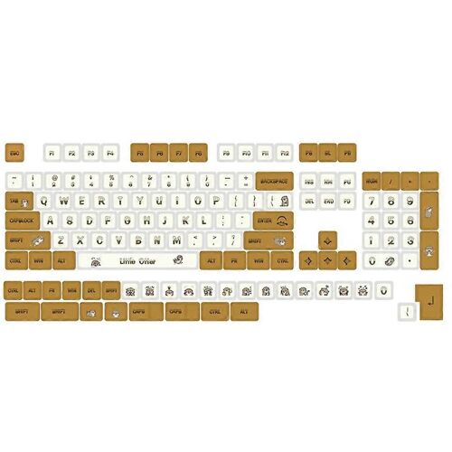 134 touches Keycaps XDA Profile Cartoon LittleOtter Keycaps PBT DyeSublimation Clavier mécanique Keycap Set