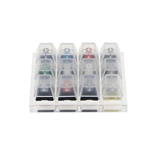 Outil d'essai d'arbre de testeur de commutateur MX MX à 12 touches avec touches de base vierges en acrylique pour clavier de jeu mécanique