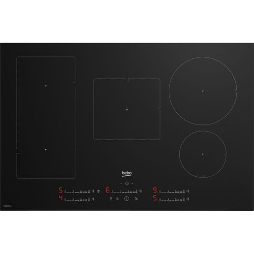 Beko HII85720UFT plaque Noir Intégré 80 cm Plaque avec zone à induction 5 zone(s)