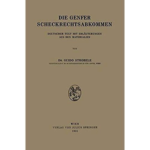 Die Genfer Scheckrechtsabkommen
