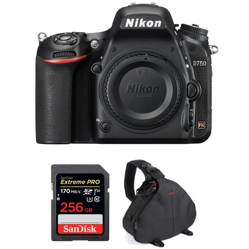 Nikon D750 Nu + SanDisk 256GB Extreme PRO UHS-I SDXC 170 MB/s + Sac | Garantie 2 ans