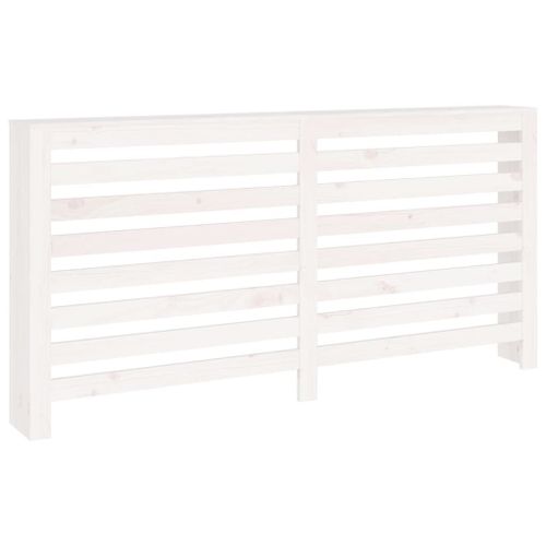 Vidaxl Cache-Radiateur Blanc 169x19x84 Cm Bois Massif De Pin