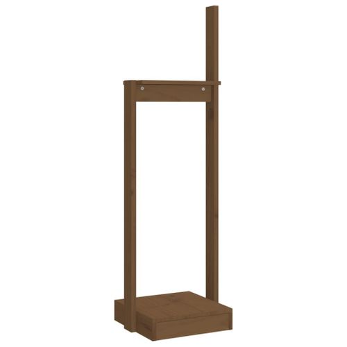 Vidaxl Porte-Bûches Marron Miel 33,5x30x110 Cm Bois Massif De Pin