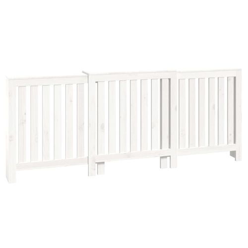 Vidaxl Cache-Radiateur Blanc 210x21x85 Cm Bois Massif De Pin