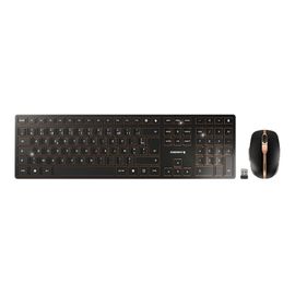 CHERRY DW 9100 SLIM - Ensemble clavier et souris - sans fil - 2.4 GHz, Bluetooth 4.2 - Français - noir/bronze