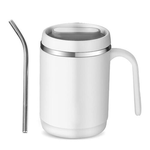 Tasse À Café De Voyage 360ml, Tasse À Café Isolée Avec Couvercle Rabattable, Bouteille D'eau Chaude Tasse À Café En Acier Inoxydable Résistant Aux Éclaboussures, Tambour Sous Vide À Double Paroi, Reu