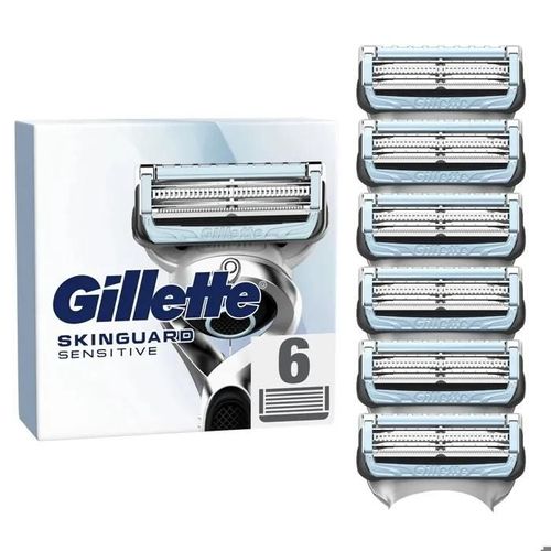Gillette Lames De Rasoir Recharges Skinguard Sensitive Aloe Vera X6 
