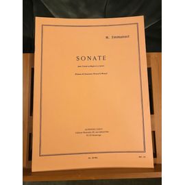 Maurice Emmanuel Sonate Pour Cornet Ou Bugle Et Piano Partition Éditions Leduc