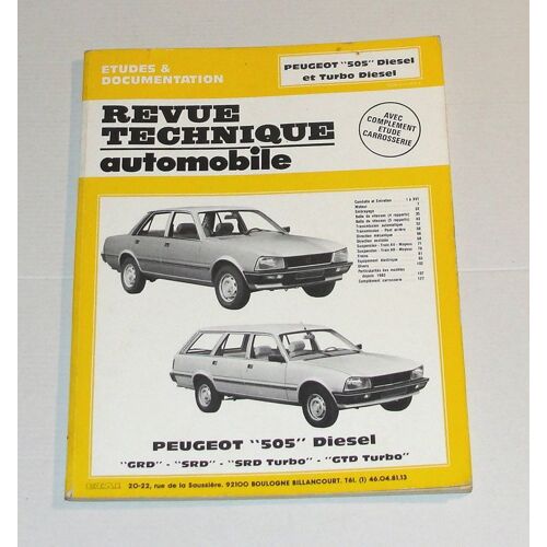 Rta Peugeot 505  Diesel Et Turbo Diesel
