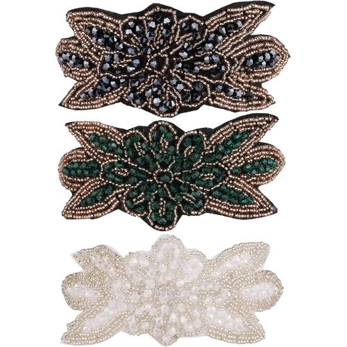 Tzf-3 Pièces Bandeaux Années 1920 Pour Femmes Déguisements Fête Années 20, Coiffe Vintage Années 20, Cerceau Cheveux Flapper Vintage Années 20, 1920 Accessoire Cheveux Thème Années Noir Blanc Vert