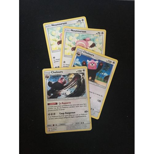 (1988) 2x Nounourson + 2x Chelours (Pokemon)