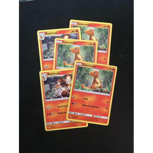 (1981) 2x Reptincel + 3x Salamèche (Pokemon)